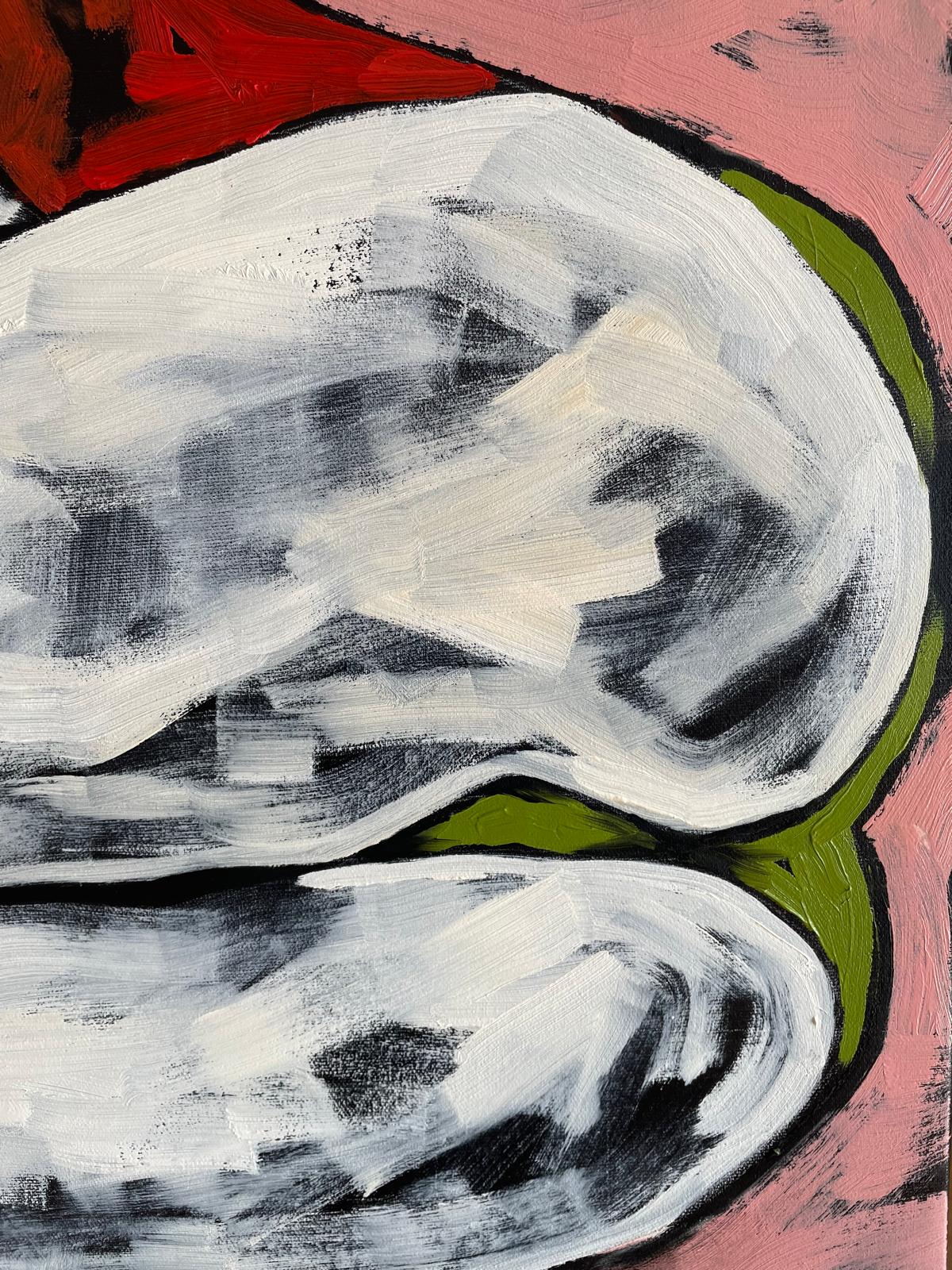 Curled in Time - 24" x 24"